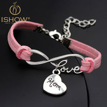 Rope leather Bracelet for women letters "mom" for mother's day gift & Bangl