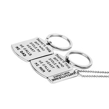 There's this boy who Stole My Heart Keychain Family Series Necklace set dad