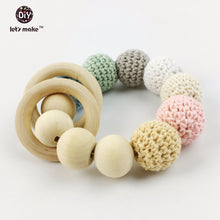 Let's Make Wooden Infant Teether Toys Bracelets 2PC Bracelets Baby Shower G