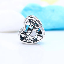 Mother Day 925 Sterling Silver I Love You Mom Enamel Charms Fit Pandora Bra