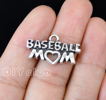 40pcs  Antique Silver Hockey Baseball Softball Basketball Tennis Mom Charms