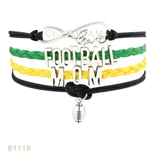 Custom  Infinity Love Football Mom Football Charms Multilayer Wrap Bracelet