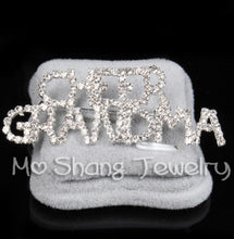 DANCE MOM Brooch Pins CHEER GRANDMA Large Rhinestone Brooch For Women Gift
