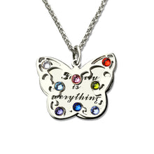 Wholesale  Butterfly Birthstone Necklace Mom Necklace Silver Special  Penda