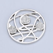2017 Design my coin 33mm disc silver color alloy Crystal pendant Suitable f