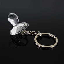 2016 New Crystal Nipple Keychain Silver Plated Metal Keyring Mother Mom Gif