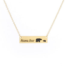 Fashion Cute Mama Bear necklace women jewelry Bar Necklace animal jewelry F