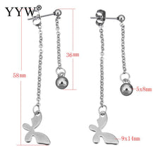 YYW New Jewelry Lover Mom Birthday Gifts Long Chain Stainless Steel Split E