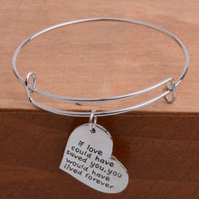 Fashion Family Mom Dad Heart Crystal Charm Bracelet For Women Men Bangle Je