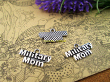 15pcs   13*25mm antique silver  military mom one side charm DIY Charms Pend