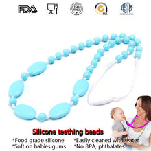 Food grade silicone beads necklace for mom to wear baby infant kids soft te