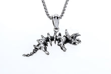 Yacq dinosaur necklace pendant W chain stainless steel 316L charm jewelry g