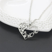 2017 stainless steel chain long Heart Letter Mama Flower Pendant Crystal Ne
