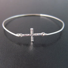 Gold/silver tone Sideways Cross Bracelet Gift for Friend,Mom Fashion Beauti