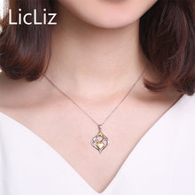 LicLiz 925 Heart Necklace Big Pendant Necklaces For Women Vintage Collar Je