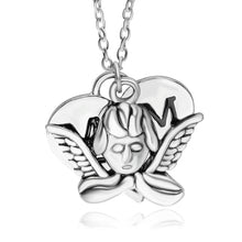 Mum Guardian Angel Necklaces Pendants Alloy Heart Love Charms Necklace moth