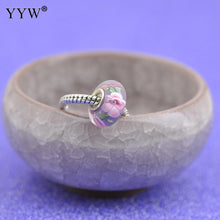 Handmake Jewelry Silver color plated Flowers for Mom Original Lampwork Char