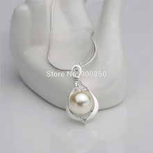White Big Imitation Pearl Pendant Necklace For Women 2017 Fashion Snake Cha