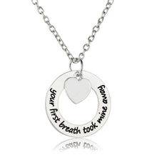 Heart Love Mom Pendant Necklace Family Gifts Children Mother Jewelry Mother