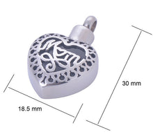 Heart Cremation Jewelry Keepsake Urn Necklaces for Ashes Memorial Dad & Mom