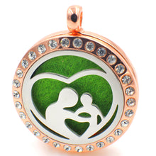 Fashion Stainless Steel Mom Daughter Aromatherapy Perfume Essential Diffuse