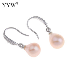 YYW Women Bridal Wedding Mom Natural Real 100% Freshwater Pearl Earrings Je