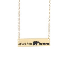 Hot sale Mama Bear Necklace Bar Necklace Bear Baby Necklace For Mom Gift Mo