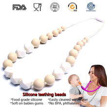 1pcs Silicone teething neckalce Food grade jewelry Baby nursing necklace to