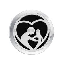 30mm Love Mom and Baby Round Steel 316L Stainless Steel Aromatherapy / Esse