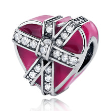 Real 925 Sterling Silver Love You BEST MOM Heart of Love Charms Bead Fit Or