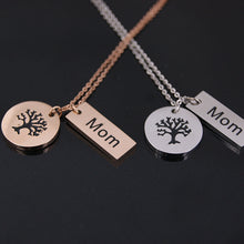 2016 Mother's Day Gift Rose Gold Filled Mom Tree Stainless Steel Necklace ,