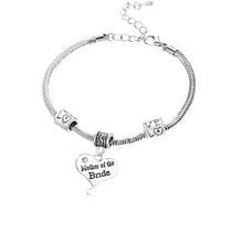 Love Mother Of The Bride Crystal Heart Bracelet Family Mom Gifts Women Wedd
