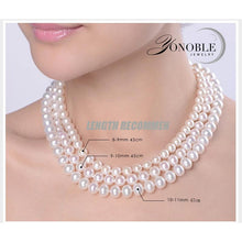Freshwater real pearl necklace for women,wedding white natural pearl neckla