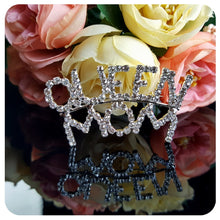 "QUEEN MOM" Brooch Pin in Clear Rhinestones for Mother's Gift-in Brooches f