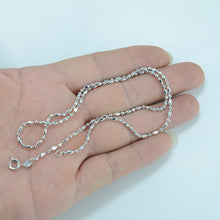 Anniyo 2MM 45CM,Necklaces for Women,Silver Color Bead Chain Necklaces Trend