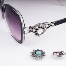 2017 New Fashion jewelry Sunglasses Women  Retro 18mm Snap Button Glasses S