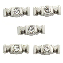 10PCS!! 8MM "MOM" Floating charms Zinc Alloy Fit Floating lockets & Floatin