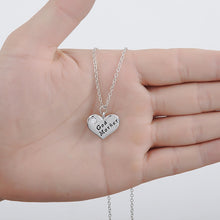 Cute Mom God Mother Heart Charm Necklace From Son Daughter Silver Plated Sp