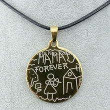 Anniyo Mom Gift MAMA FOREVER Pendant Necklace Rope Chain,Wholesale Stainles