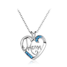 monogram mom necklaces women Mother's Day Best Gift Necklace white blue pin