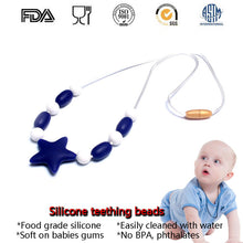 BPA free food grade silicone teething necklace Teethers Star Silicone Mom N