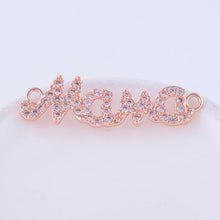 2017 Fashion 3 Colors CZ Paved Mama Letter Charms Connectors fit for Women'