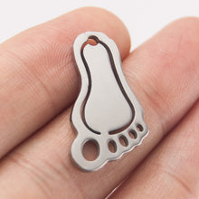 50pcs high polish 0.98x0.59" baby foot toe charms Necklaces &Pendants stain