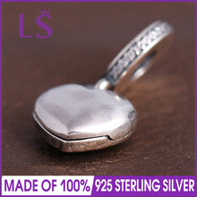 LS High Quality 925 Silver I Love My Mom Dangle Charm Fit Original Bracelet