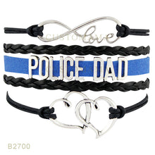 (10 PCS/Lot) Infinity Love Sister Dad Mom Double Heart Charms Bracelets For