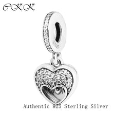 CKK 925 Sterling Silver Charms Pendants I Love My Mom, Clear CZ Fit Charm B
