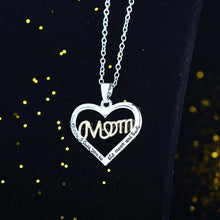 2017 NEW Fashion Mother's Day Love Gift Mom Letter Heart Rhinestone Pendent