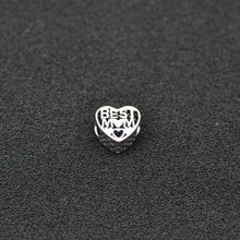 SOAZOK Authentic 100% 925 Sterling Silver Bead Charm Vintage Best Mom Love