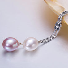 925 Silver Freshwater Pearl Pendant Necklace Women,Fashion Natural Pearl Pe