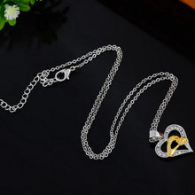 1PC Mother's Day Gift Long Necklace Mom & Child Hand In Hand Pendant Rhines